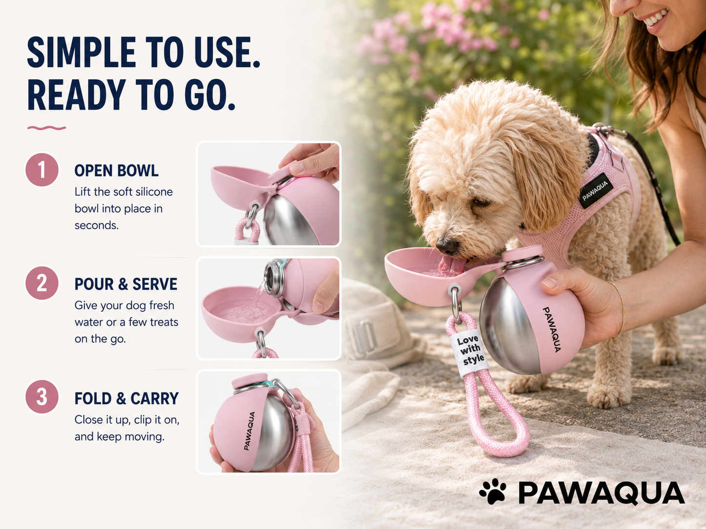PawAqua Portable Dog Water Bottle