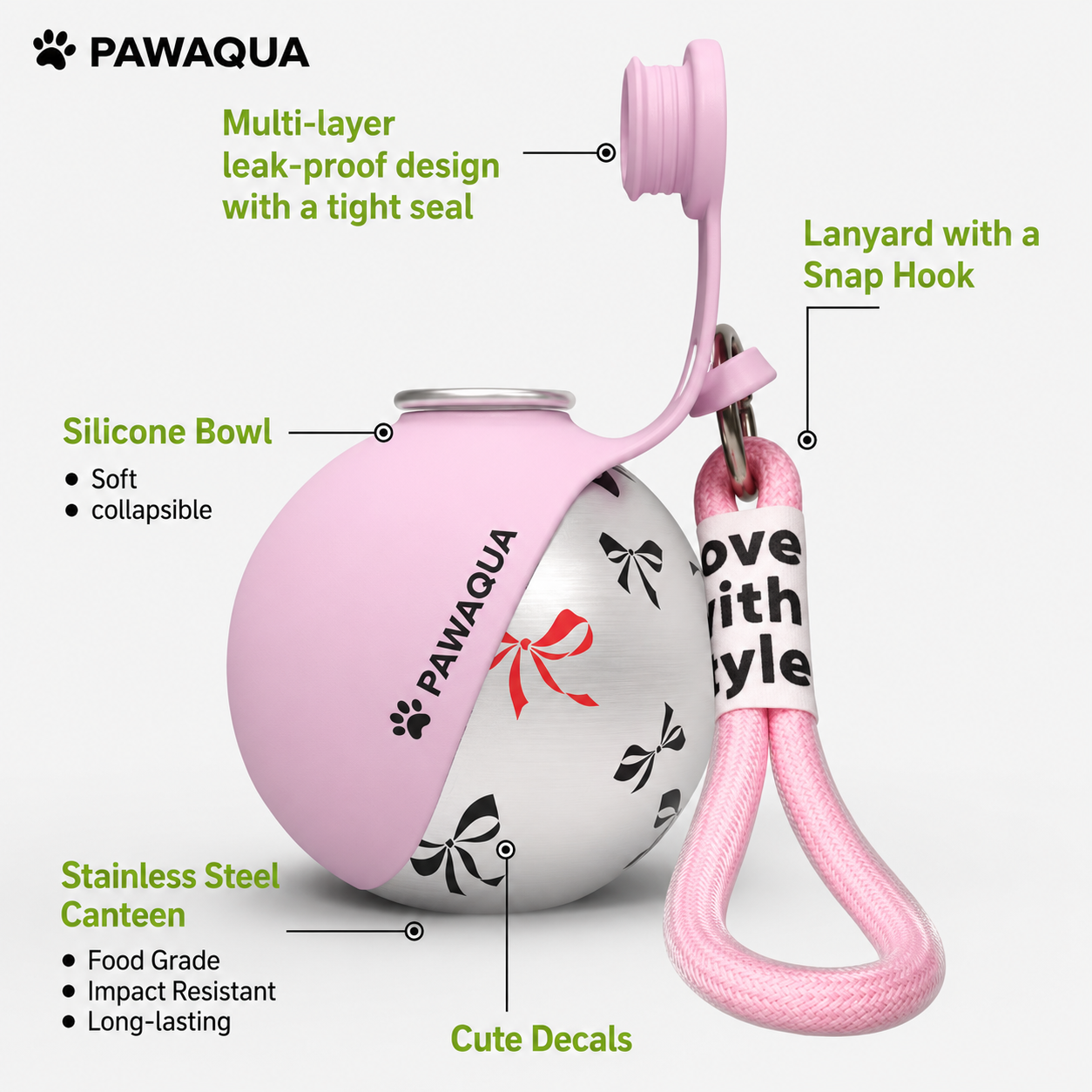 PawAqua Portable Dog Water Bottle